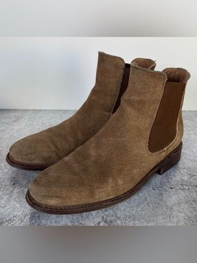 The Thursday Boot Company Women's Duchess Chelsea Boots Brown Suede Size 6.5